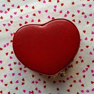 Brand New in Box Red Heart Jewelry Case